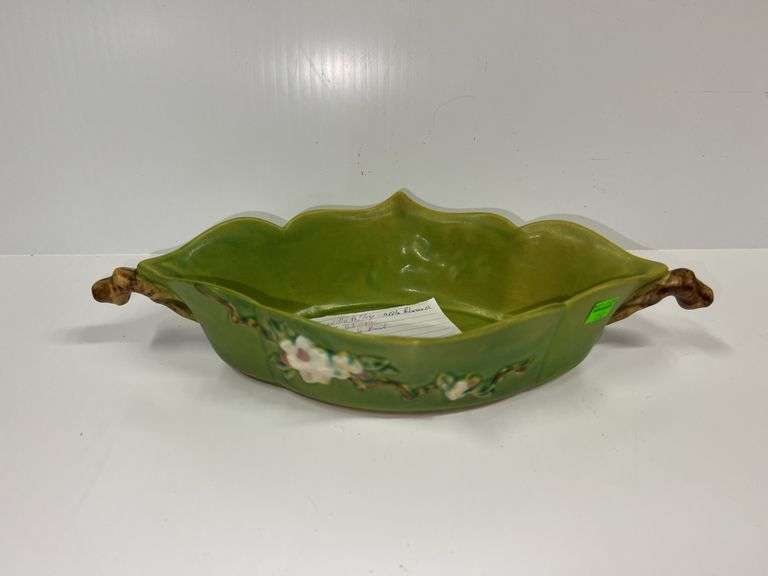Roseville Pottery Apple Blossom Console Bowl