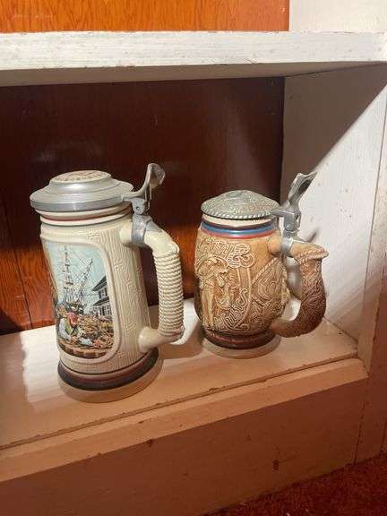 (4) German steins