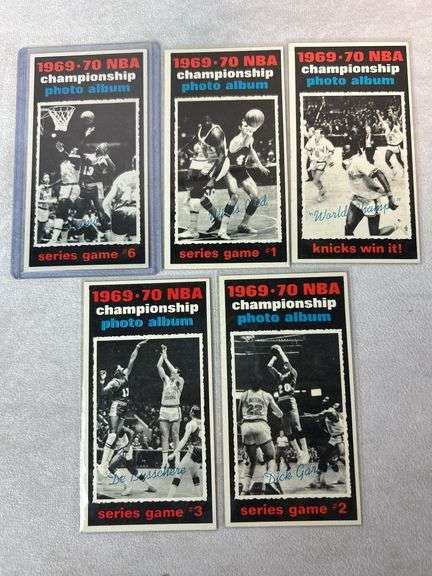 (5) 1970-71 Topps Basketball Playoff Cards - Chamberlain - Clean