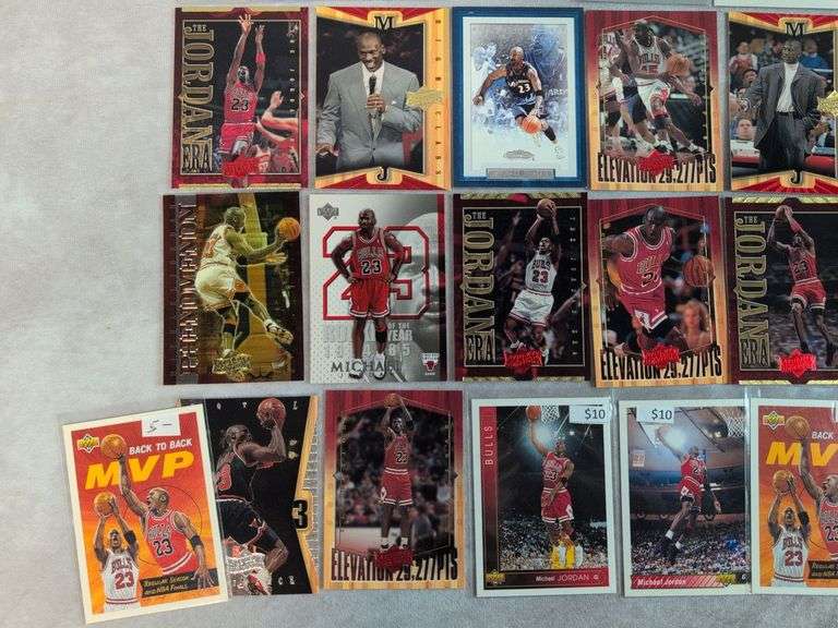 60- Card Michael Jordan Lot & Michael Jordan Hand Cut Proof
