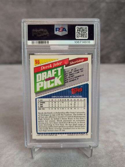 1993 Topps Gold Derek Jeter PSA 6
