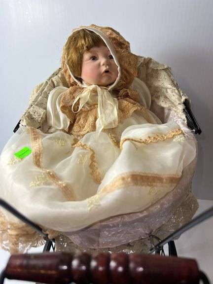 Vintage Baby Doll and Carriage
