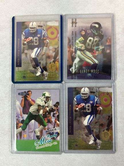 5- Card Randy Moss Rookie Card Lot & 4- Card 1993 SP Marshall Faulk Rookie Card Lot
