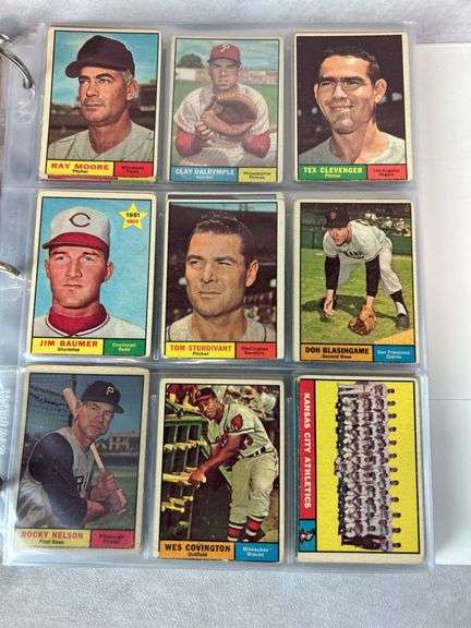 1961 Topps Baseball Cards - 509 of 587 w/ 35 High Numbers - All Cards Appear to be Trimmed