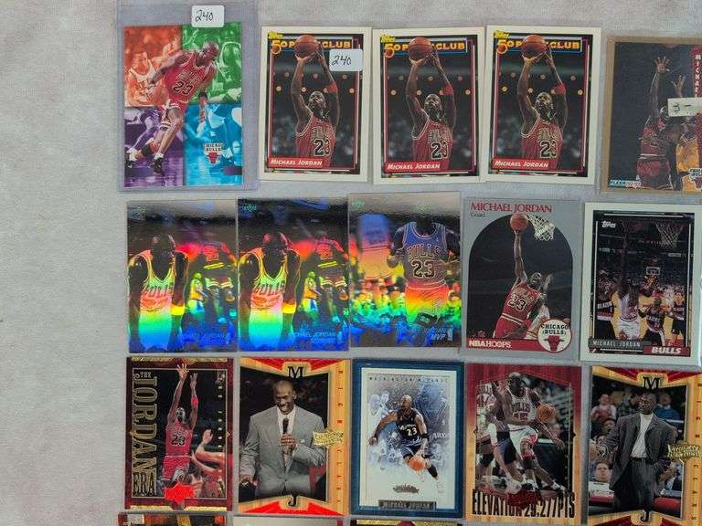 60- Card Michael Jordan Lot & Michael Jordan Hand Cut Proof