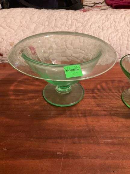 Vintage Uranium Glass Bowls