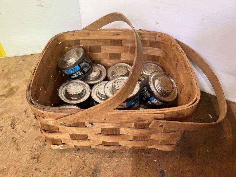 Basket of Sterno Cans