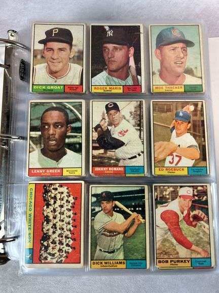 1961 Topps Baseball Cards - 509 of 587 w/ 35 High Numbers - All Cards Appear to be Trimmed