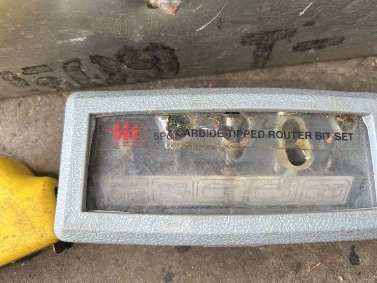 Silver Metal Storage Box w/ Contents