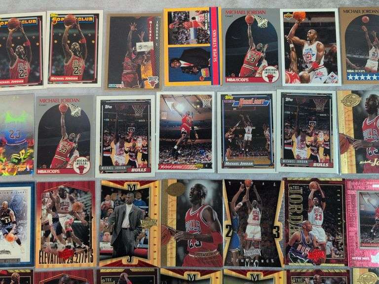 60- Card Michael Jordan Lot & Michael Jordan Hand Cut Proof
