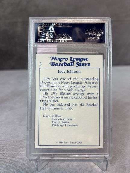 1986 Fritsch Negro League: Judy Johnson & Smokey Joe Williams, PSA mint 9/ Dihigo PSA 10