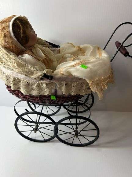Vintage Baby Doll and Carriage