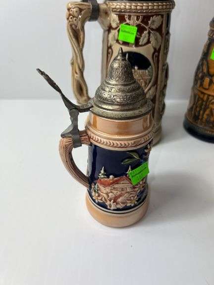 (4) Vintage Steins