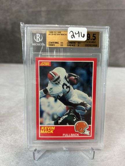 Mack, Byner, Slaughter, Couch, Johnson (5) card Graded lot PSA 10, BGS 9.5