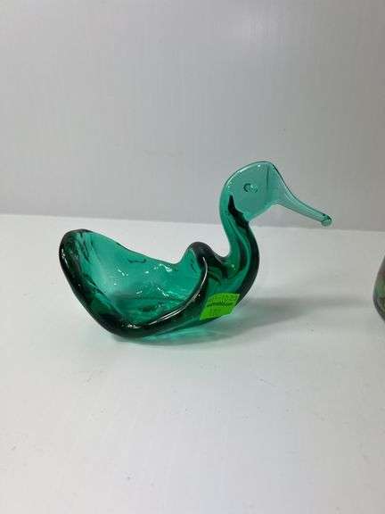 Decorative Vase, Basket, and Duck Bowl