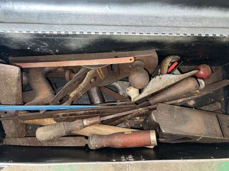 Black Metal Toolbox w/ Contents