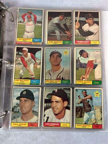 1961 Topps Baseball Cards - 509 of 587 w/ 35 High Numbers - All Cards Appear to be Trimmed
