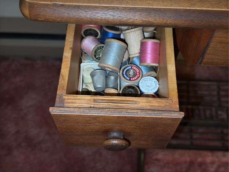 Vintage Singer Sewing Machine Desk