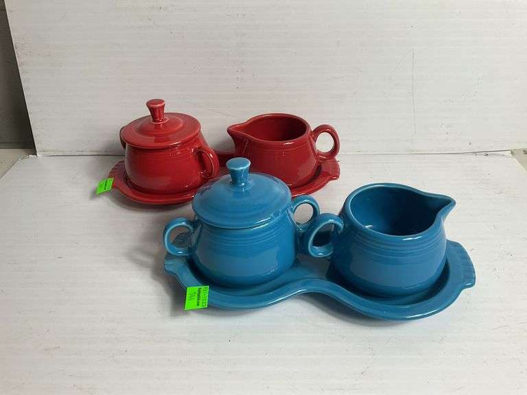 (2) Fiesta Ware Creamer Pitcher Sets