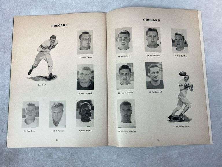 1952 UCLA vs TCU Program & Stub - 1952 USC vs Washington Program
