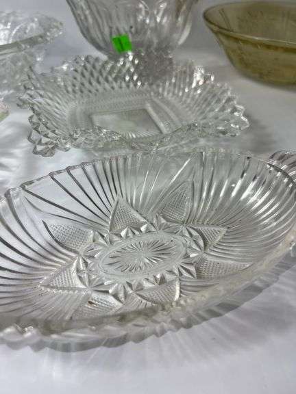 Assortment of Clear Glassware