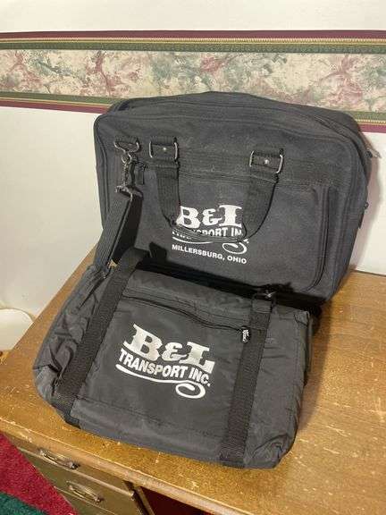 B & L transport jacket and (2) B & L transport bags
