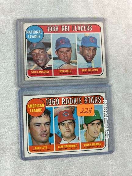 1969 Topps: Rollie Fingers, Bobby Bonds (Rookies) + Sutton, McCovey (2), Stottlemyre