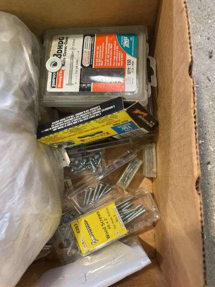 (2) boxes of tools/parts/supplies including electrical and plumbing items