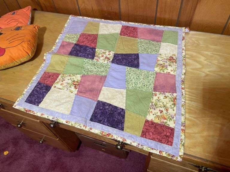 Assortment of mostly handmade quilts- some have missing pieces, tears and more