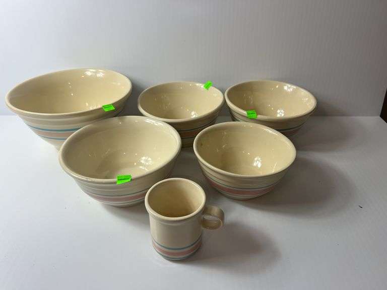 Vintage McCoy Ceramic Bowls and Coffee Cup