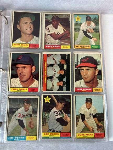 1961 Topps Baseball Cards - 509 of 587 w/ 35 High Numbers - All Cards Appear to be Trimmed