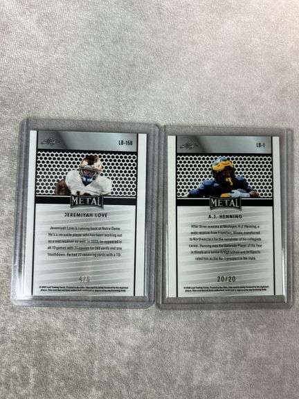 Notre Dame & Michigan (6) card lot w/ PSA 10 Riley Leonard, Love, Estime