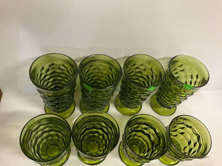 Vintage Indiana Glass Avocado Green Glass