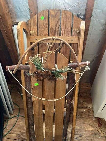 (2) Vintage Wooden Sleighs