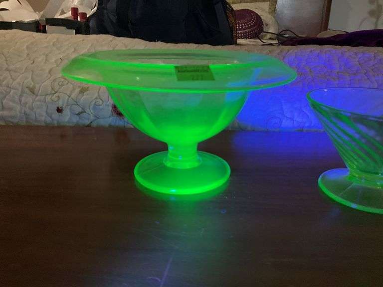 Vintage Uranium Glass Bowls
