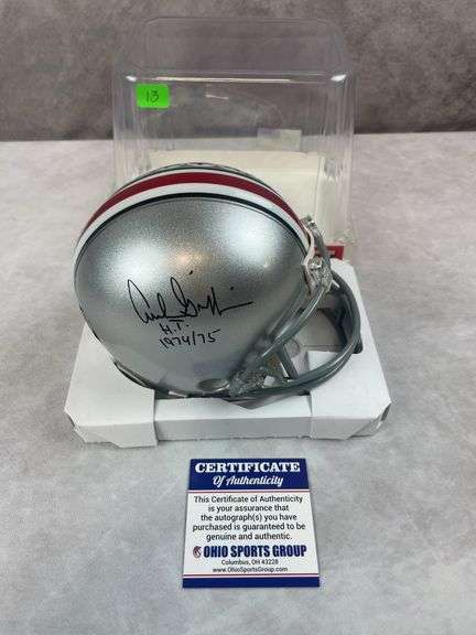 Archie Griffin signed Ohio State mini helmet w/Heisman inscriptions, Archie hologram