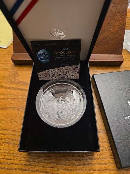 2019 APOLLO 11 5-OZ. SILVER COIN IN HOLDER BY U.S. MINT PF - Kaufman