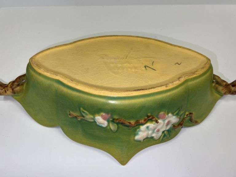 Roseville Pottery Apple Blossom Console Bowl