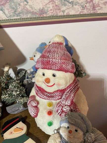 (2) boxes of Christmas items including figurines, lamp, musicals and more