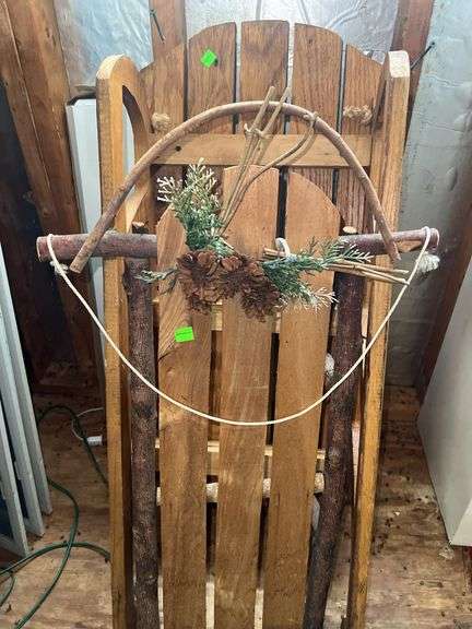 (2) Vintage Wooden Sleighs