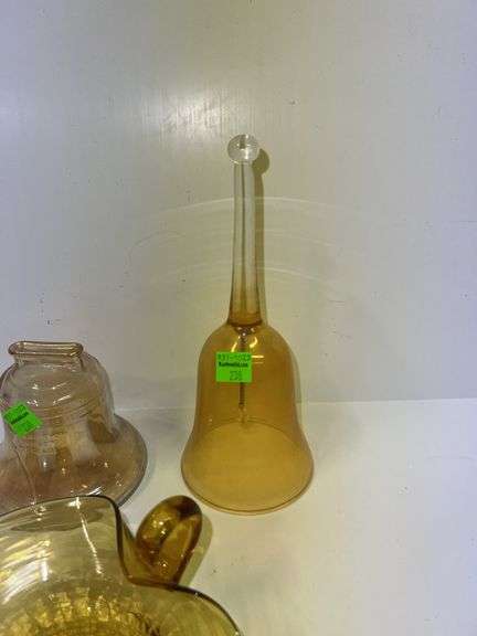 Assortment of Amber Colored Glassware