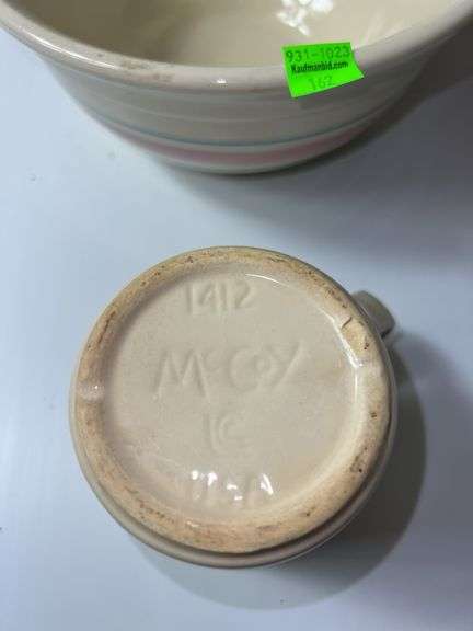 Vintage McCoy Ceramic Bowls and Coffee Cup