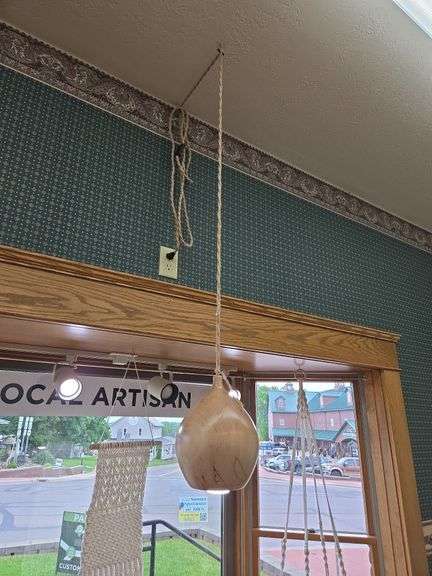 Wooden pendant light
