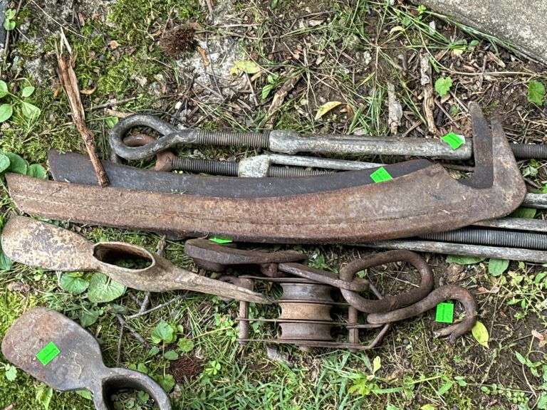 Turnbuckles, Mattock Heads, Sickle Scythe Heads, and Pulleys