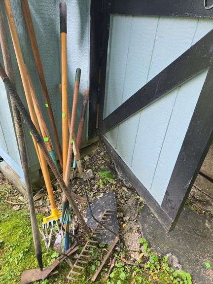 Assortment of Long Handle Gardening Tools