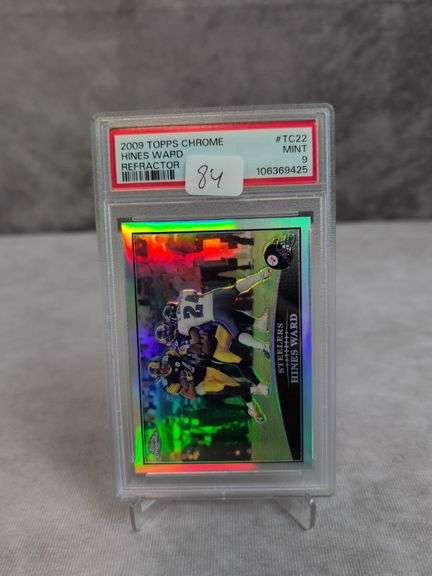 2009 Topps Chrome Refractor Hines Ward PSA 9