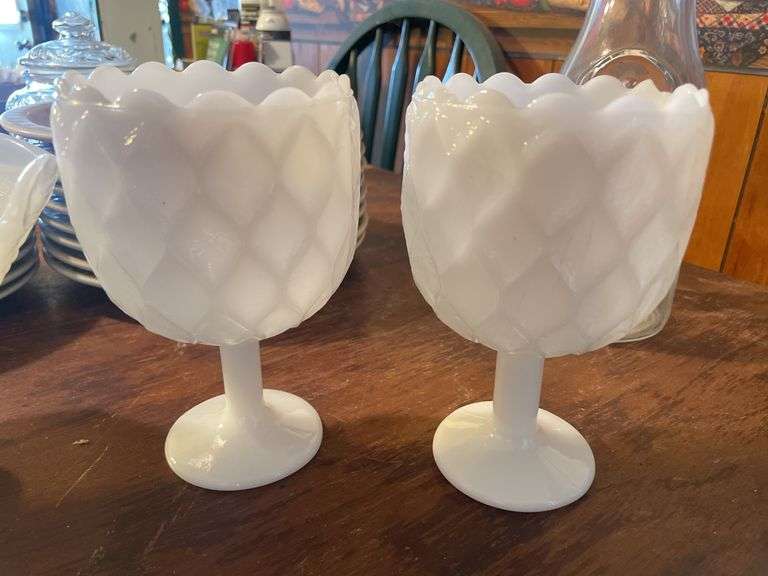 Dinner plates and platters, Lipton tea bottle, mugs, decorative glassware and more