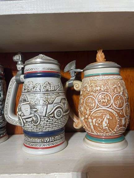 (4) German steins