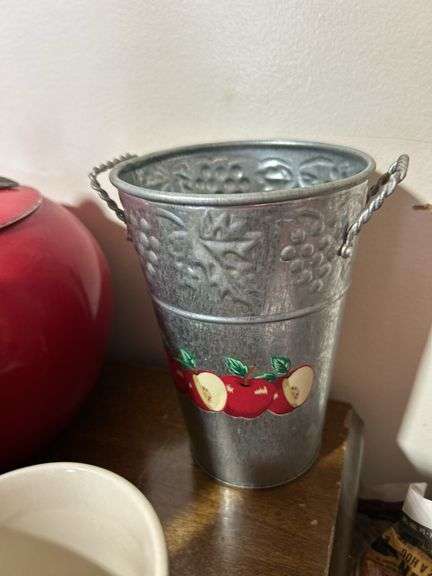 Large lot of Apple canisters - some ceramic, Apple mugs, teapots, butter dish and misc.