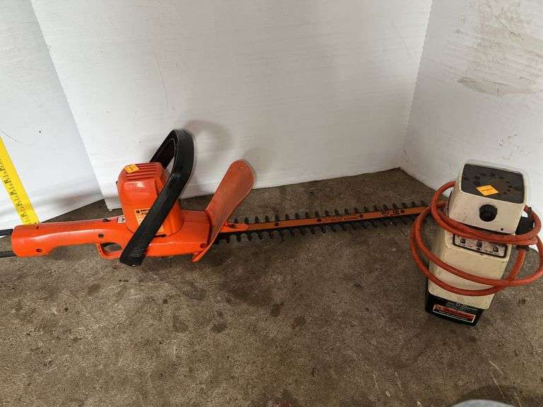 Black and Decker 16” Hedge Trimmer and Black and Decker Drill Bit Sharpener
